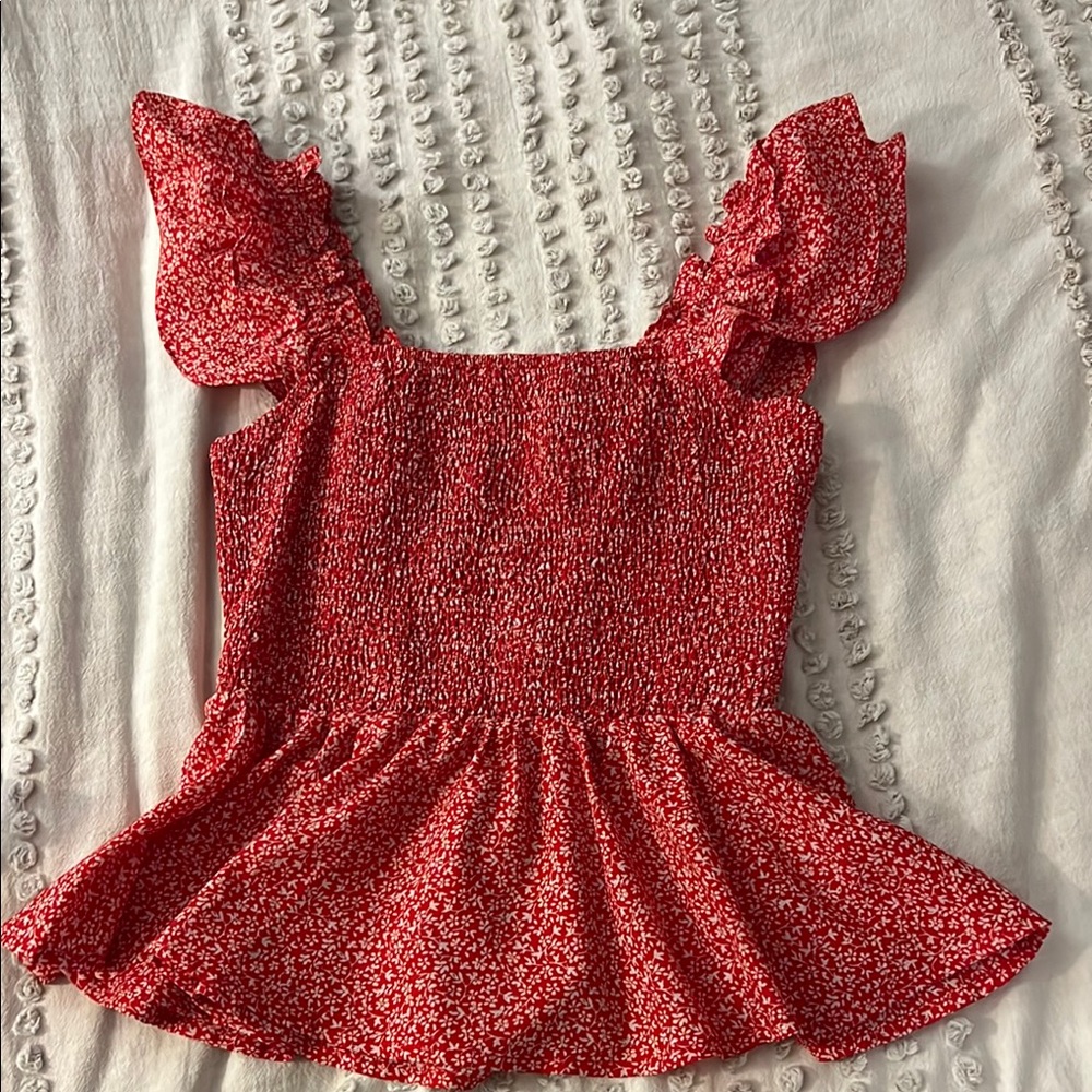 Entro Scarlet Smocked Blouse